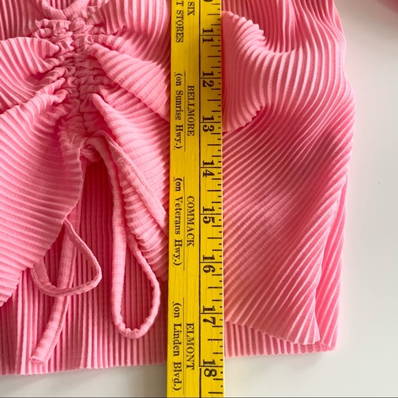 🌸New🌸 Zara Short Sleeve Crop Top Size Large & Medium Pink NWT - Picture 7 of 7